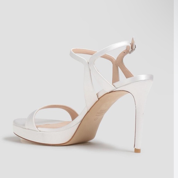 STUART WEITZMAN Mariposa Satin Platform Sandals size 7.5 - Picture 3 of 15